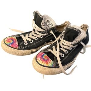 Converse Chuck Taylor‎ All Star Black Low-Top Dual Tongue Tie-Dye/Floral Women's